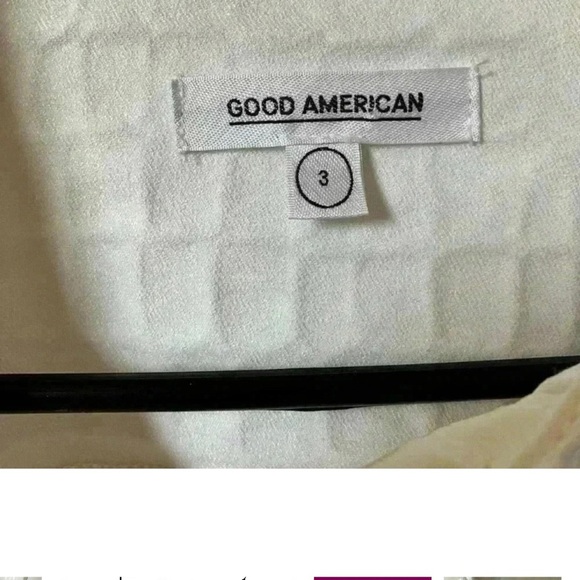 Good American Shiny Croc Print Oversized White Button Up Shacket - Picture 13 of 14